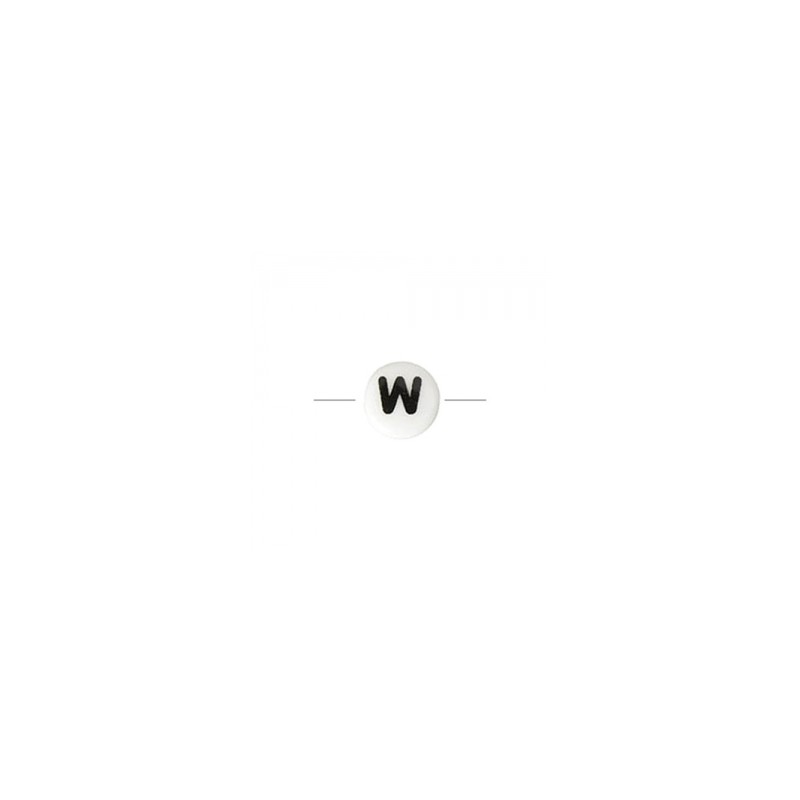 Keramické písmenká 8mm "W" x 1ks
