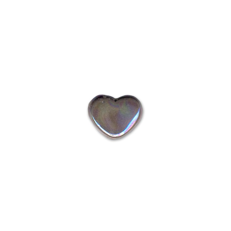 Keramické srdiečko 11x13mm Iridescent Grey x 1ks