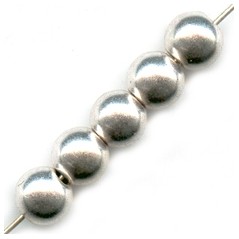 Kovové korálky 4mm starostriebro x 20ks
