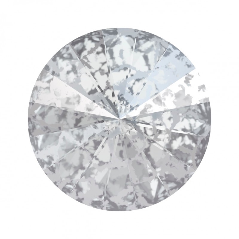 Swarovski 1122 Rivoli 12mm Crystal Silver Patina