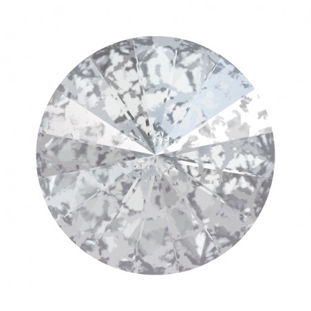 Swarovski 1122 Rivoli 12mm Crystal Silver Patina