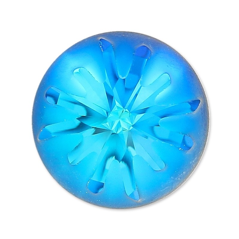 Swarovski 1695 Sea Urchin 14mm Crystal Bermuda Blue Semi Matt