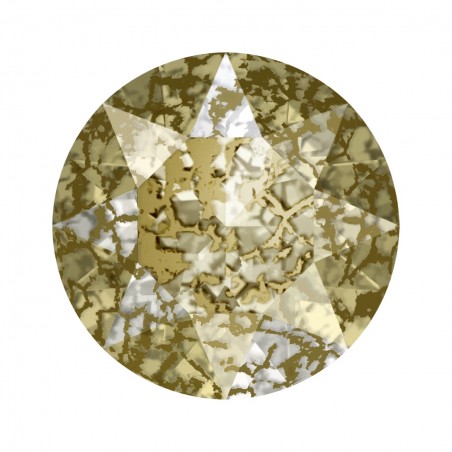 Swarovski 1088 Xirius Chaton 4mm Crystal Gold Patina