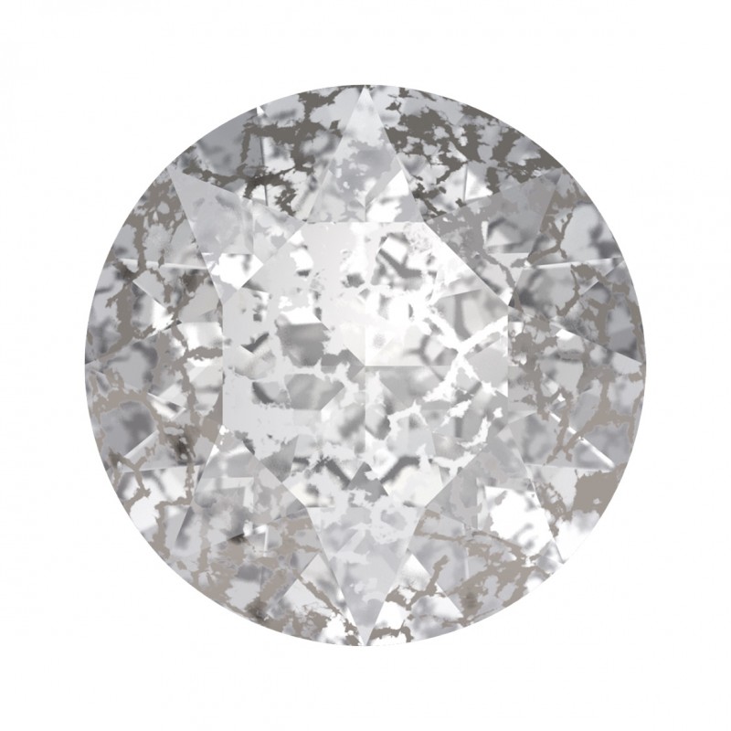 Swarovski 1088 Xirius Chaton 4mm Crystal Silver Patina