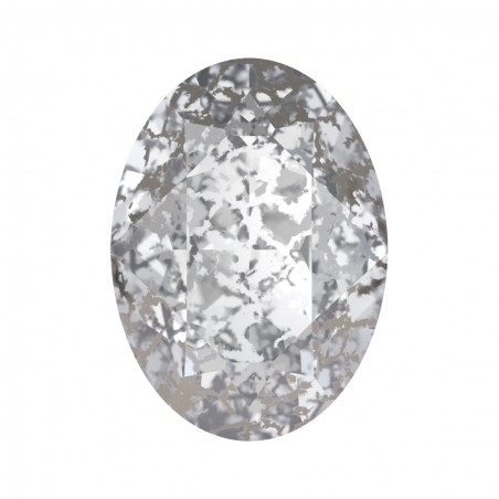 Swarovski 4120 Oval 14x10mm Crystal Silver Patina