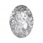 Swarovski 4120 Oval 14x10mm Crystal Silver Patina