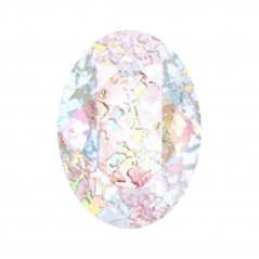 Swarovski 4120 Oval 14x10mm Crystal White Patina