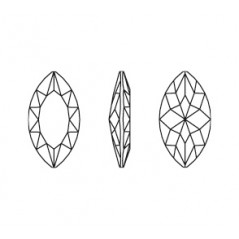 Swarovski 4227 Navette 32x17mm Crystal Silver Shade