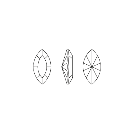 Swarovski 4228 Navette 15x7mm Crystal Metallic Sunshine