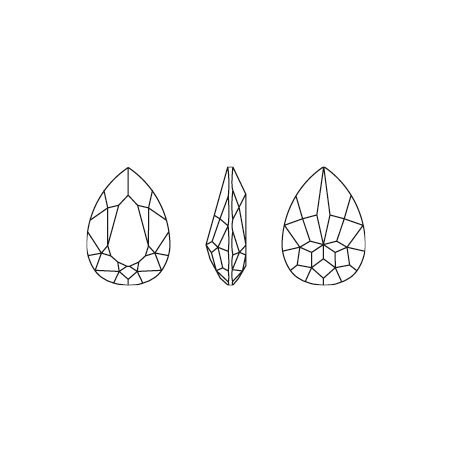 Swarovski 4320 Pear Fancy Stone 8x6mm Crystal AB