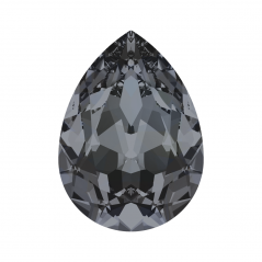Swarovski 4320 Pear Fancy Stone 8x6mm Crystal Silver Night