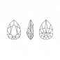 Swarovski 4320 Pear 14x10mm Crystal Azure Blue