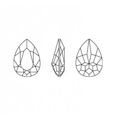 Swarovski 4320 Pear 14x10mm Black Diamond