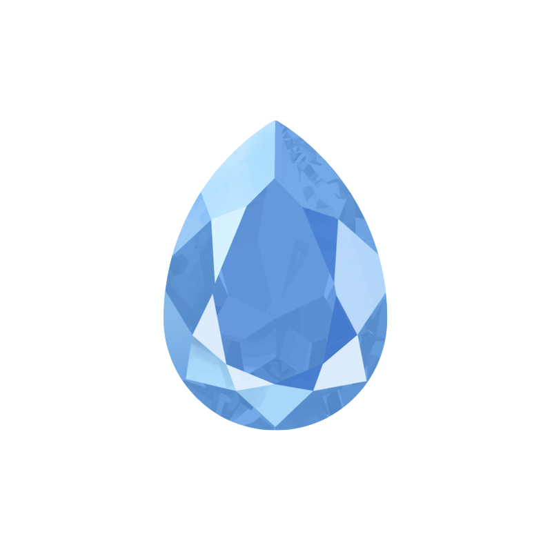 Swarovski 4320 Pear 14x10mm Crystal Summer Blue Swarovski 4320 Pear 14x10mm Crystal Summer Blue