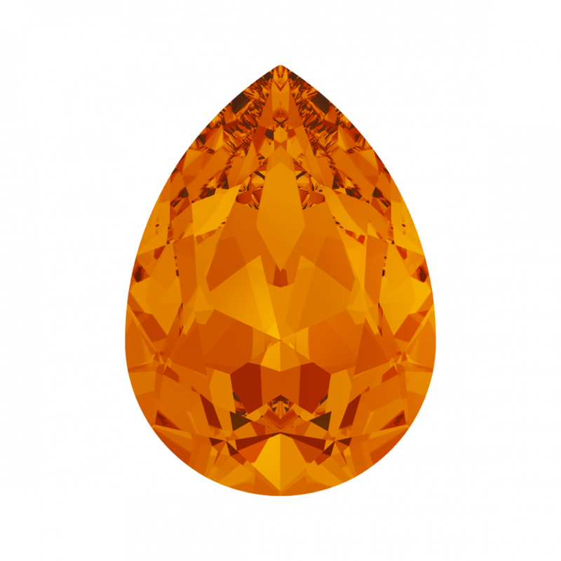 Swarovski 4320 Pear 14x10mm Tangerine