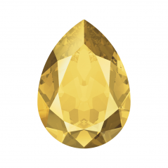 Swarovski 4320 Pear 18x13mm Crystal Metallic Sunshine