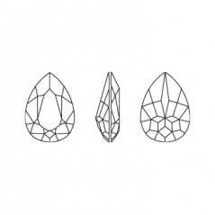 Swarovski 4320 Pear 18x13mm Crystal Rainbow Dark