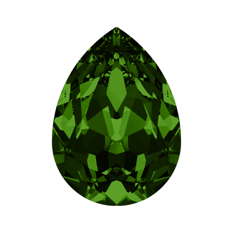 Swarovski 4320 Pear 18x13mm Dark Moss Green
