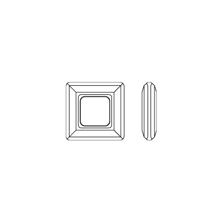 Swarovski 4439 Square Ring 14mm Crystal Silver Night