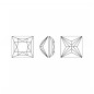 Swarovski 4447 Princess Square 12mm Aquamarine