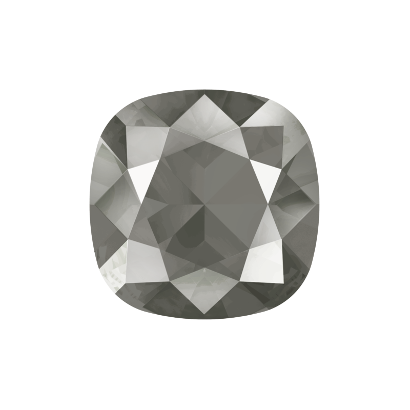 Swarovski 4470 Cushion Cut 10mm Crystal Dark Grey