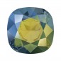 Swarovski 4470 Cushion Cut 10mm Crystal Iridescent Green