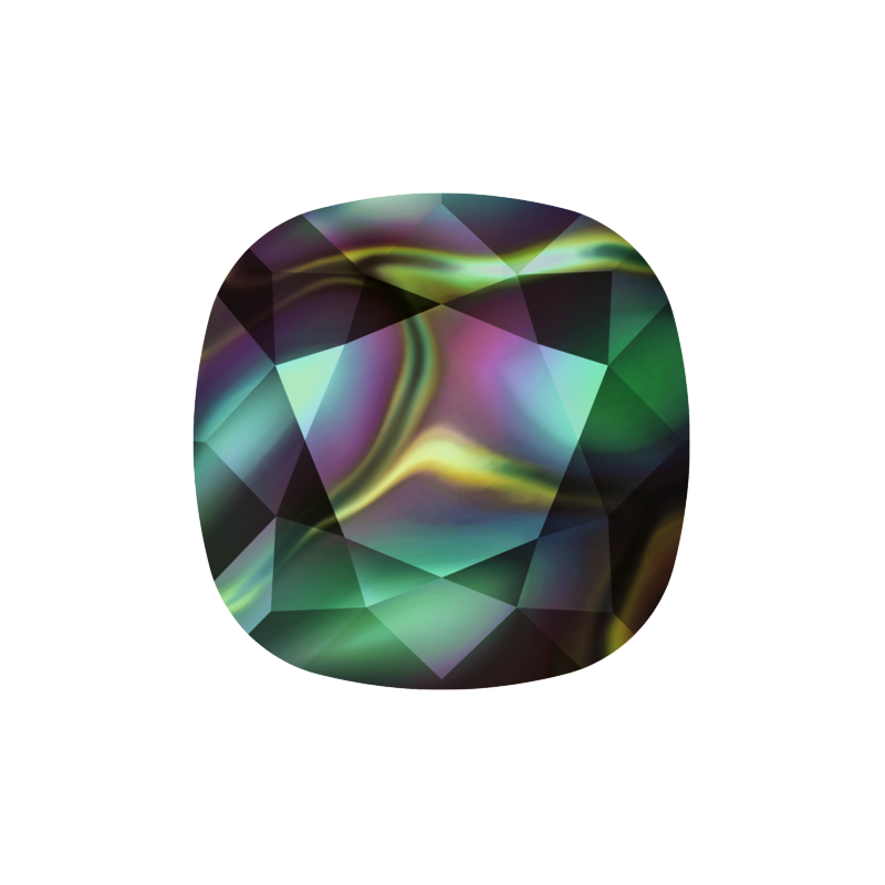 Swarovski 4470 Cushion Cut 12mm Crystal Rainbow Dark Swarovski 4470 Cushion Cut 12mm Crystal Rainbow Dark