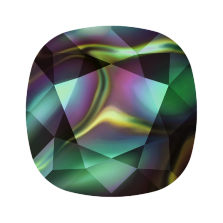 Swarovski 4470 Cushion Cut 12mm Crystal Rainbow Dark