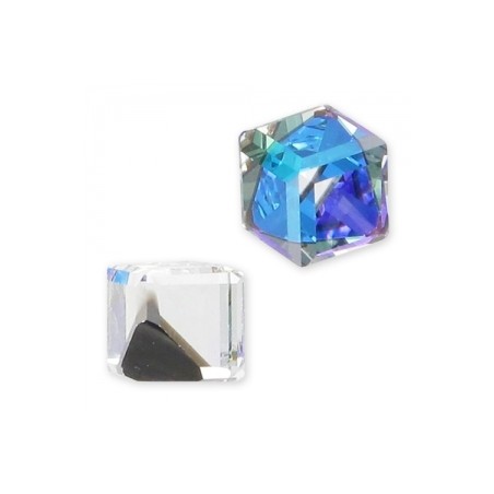 Swarovski 4841 Cube 4mm Crystal Heliotrope