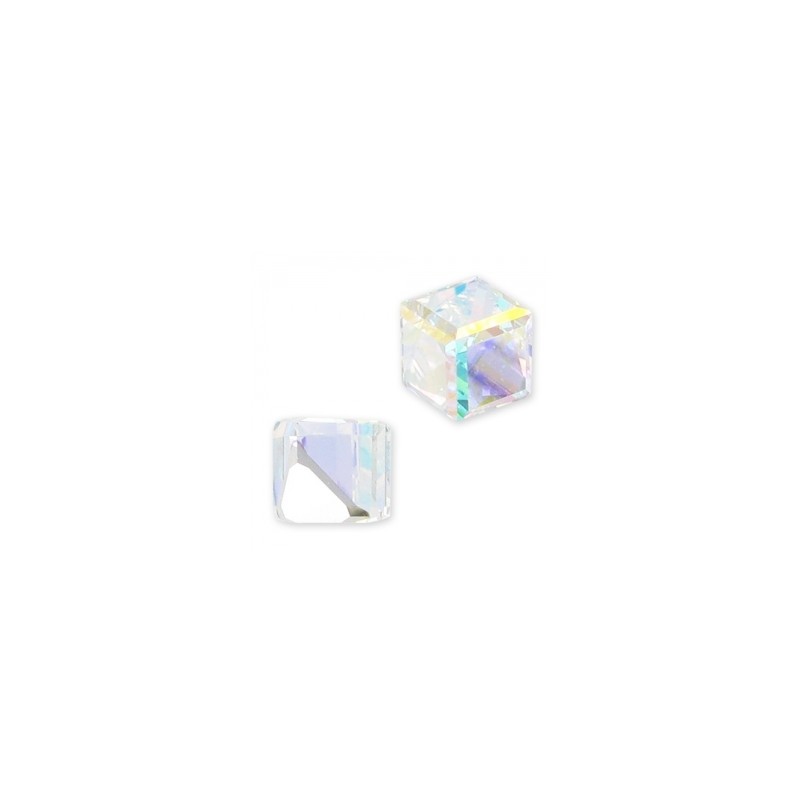 Swarovski 4841 Cube 6mm Crystal AB Swarovski 4841 Cube 6mm Crystal AB