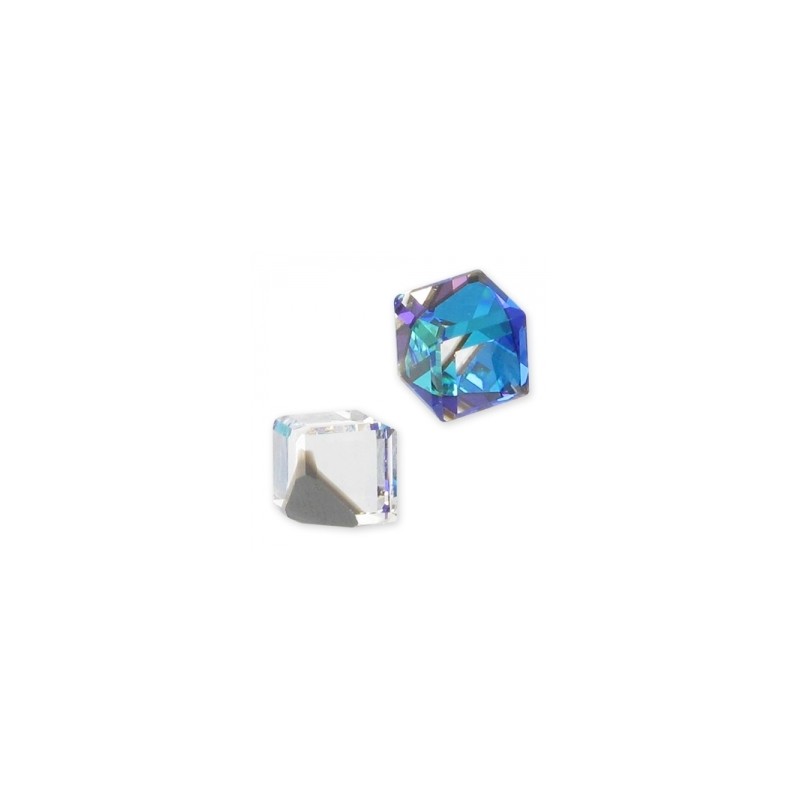 Swarovski 4841 Cube 6mm Crystal Bermuda Blue