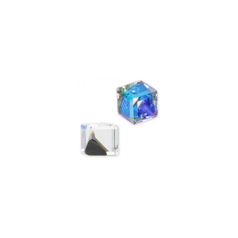 Swarovski 4841 Cube 6mm Crystal Heliotrope