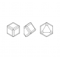 Swarovski 4841 Cube 6mm Crystal Metallic Blue