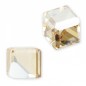 Swarovski 4841 Cube 6mm Crystal Golden Shadow