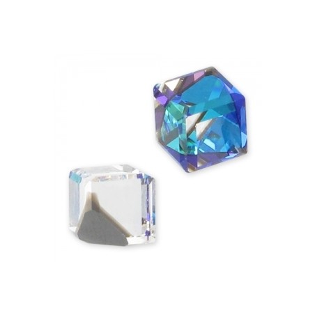 Swarovski 4841 Cube 8mm Crystal Bermuda Blue