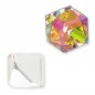 Swarovski 4841 Cube 8mm Crystal Vitrail Medium
