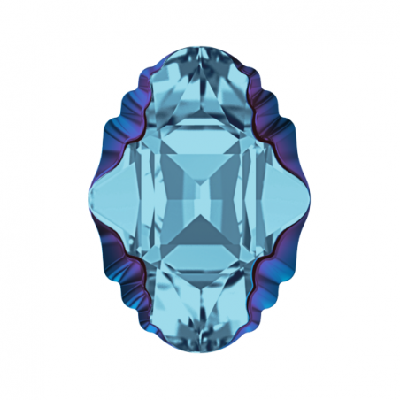 Swarovski 4926 Oval Tribe 14x10mm Aquamarine Metallic Blue