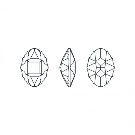 Swarovski 4926 Oval Tribe 19x14mm Topaz Dorado