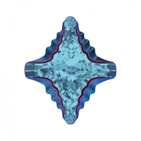Swarovski 4927 Rhombus Tribe 14x12mm Aquamarine Metallic Blue