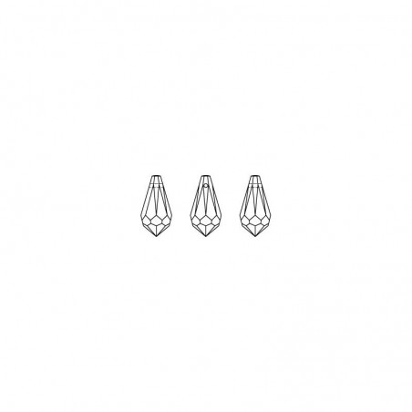 Swarovski 6000 Drop 13x6.5mm Crystal Paradise Shine 4ks