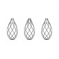 Swarovski 6010 Briolette Drop 11x5.5mm Graphite 4ks