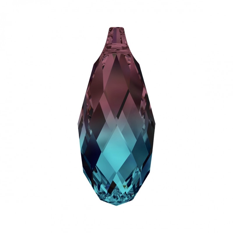 Swarovski 6010 Briolette Drop 11x5.5mm Burgundy Blue Zircon Blend 4ks
