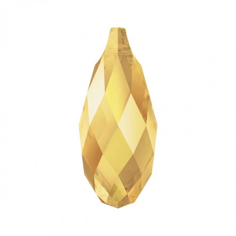Swarovski 6010 Briolette Drop 11x5.5mm Crystal Metallic Sunshine 4ks Swarovski 6010 Briolette Drop 11x5.5mm Crystal Metallic Sunshine 4ks