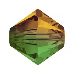 Swarovski 5328 4mm Fern Green Topaz Blend
