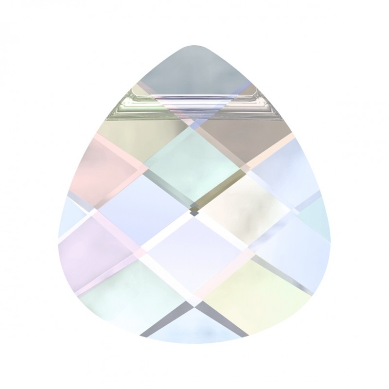 Swarovski 6012 Flat Briolette 11x10mm Crystal AB