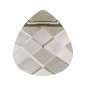 Swarovski 6012 Flat Briolette 11x10mm Crystal Silver Shade