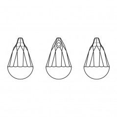 Swarovski 6026 Cabochette Drop 20mm Crystal Satin