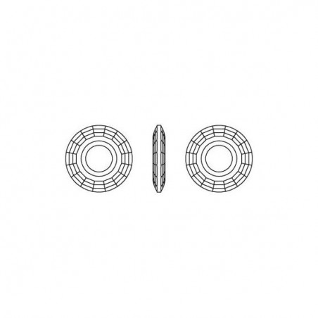 Swarovski 6039 Disk 25mm Crystal Silver Night