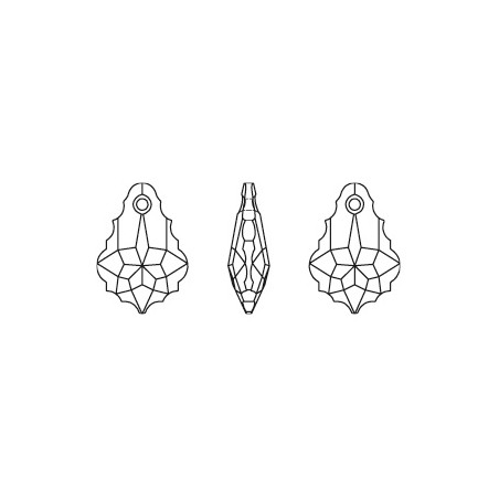 Swarovski 6090 Baroque 22x15mm Crystal AB