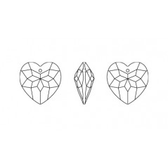 Swarovski 6215 Heart 18mm Crystal